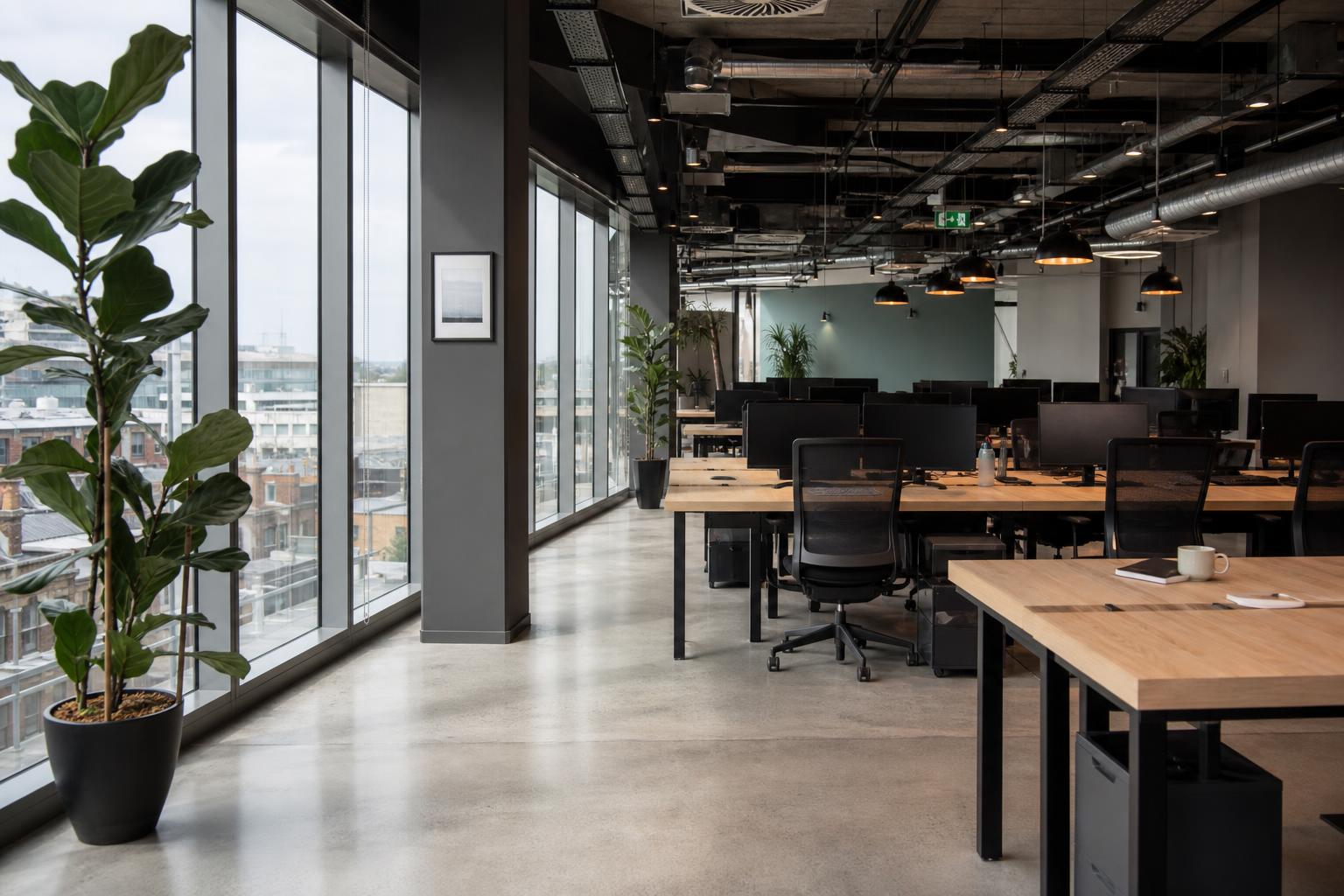 Deep Cleaning in a modern open-plan office